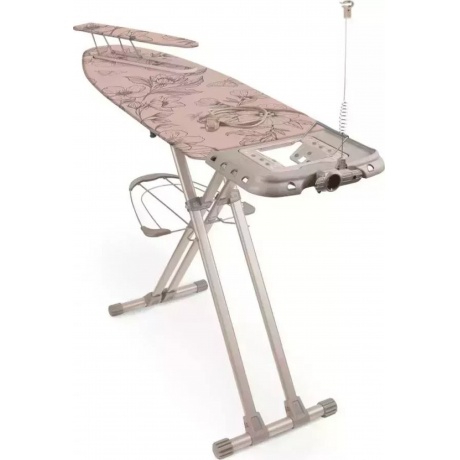 

Доска гладильная "SOPHY" тефлон, рукав, полка д/белья, подст. д/пароген, эл.роз. 123*46 см SF/SC Haushait, Бежевый