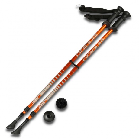 Палки для скандинавской ходьбы Indigo SL-1-2 85-135 см Orange - фото 1