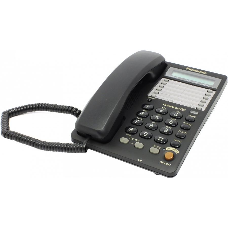 Телефон проводной Panasonic KX-TS2365RUB черный шлейф для huawei honor play cor l29 разъем зарядки разъем гарнитуры микрофон