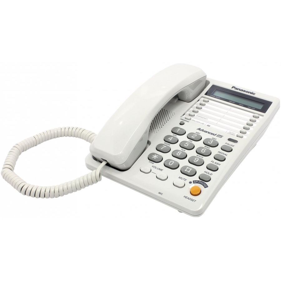 Телефон проводной Panasonic KX-TS2365RUW белый шлейф для huawei honor play 4g cor l29 разъем зарядки разъем гарнитуры микрофон