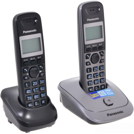 Радиотелефон Panasonic KX-TG2512RU1 серый металлик