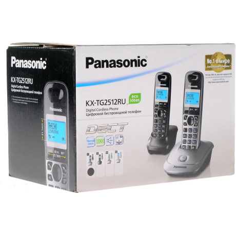 Радиотелефон Panasonic KX-TG2512RU1 серый металлик - фото 8