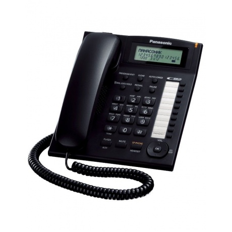Телефон проводной Panasonic KX-TS2388RUB черный - фото 2