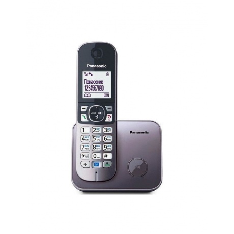Радиотелефон Panasonic KX-TG6811RUM серый - фото 1
