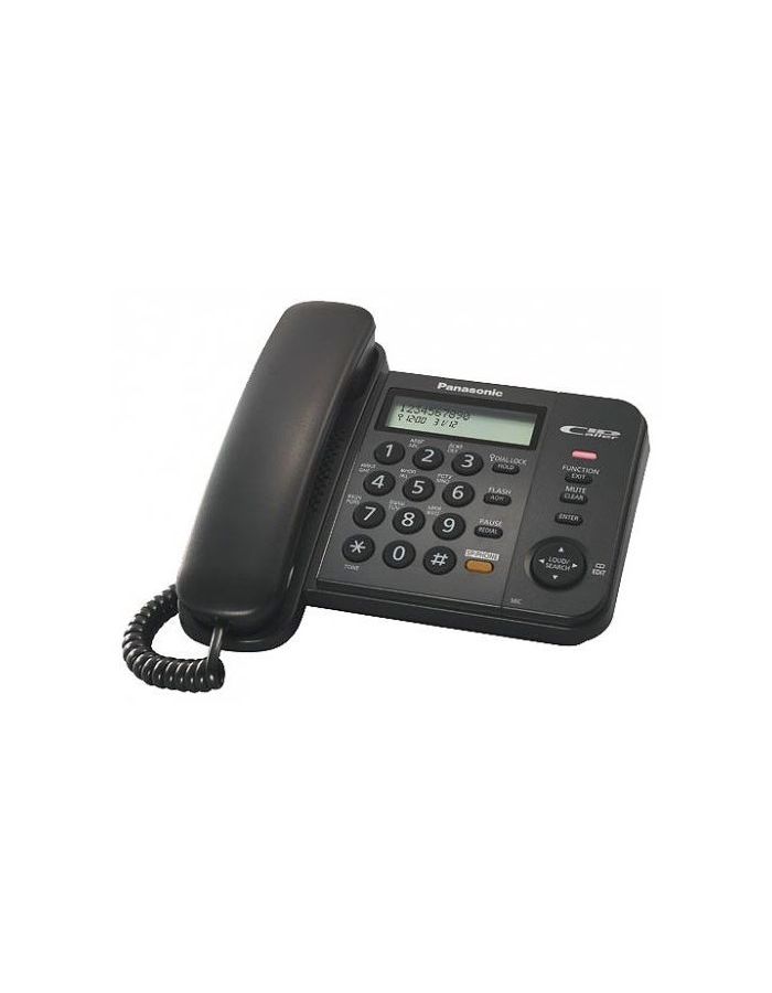 цена Телефон проводной Panasonic KX-TS2358RUB черный
