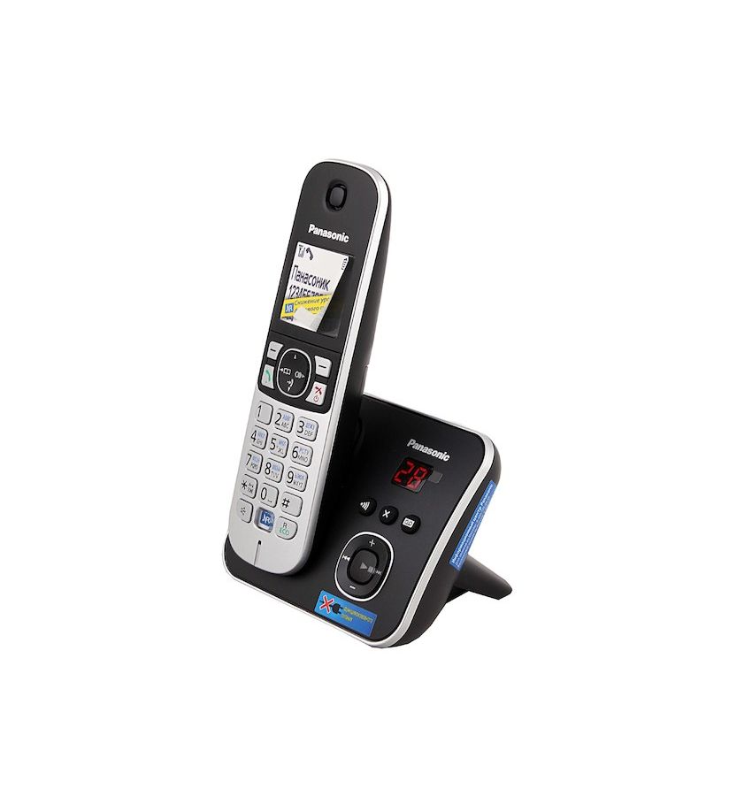 Радиотелефон Panasonic KX-TG6821RUB черный телефон panasonic kx tg6821rub