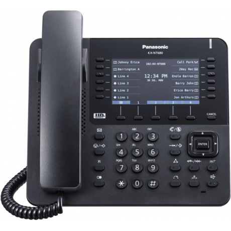 VoIP-телефон Panasonic KX-NT680RU-B черный - фото 1