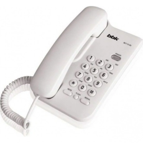 Телефон проводной BBK BKT-74 RU белый