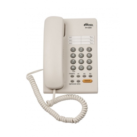 Телефон Ritmix RT-330 white - фото 1