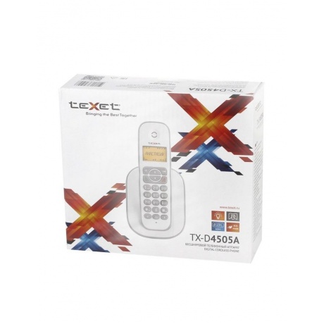 Радиотелефон teXet TX-D4505A White-Grey - фото 3