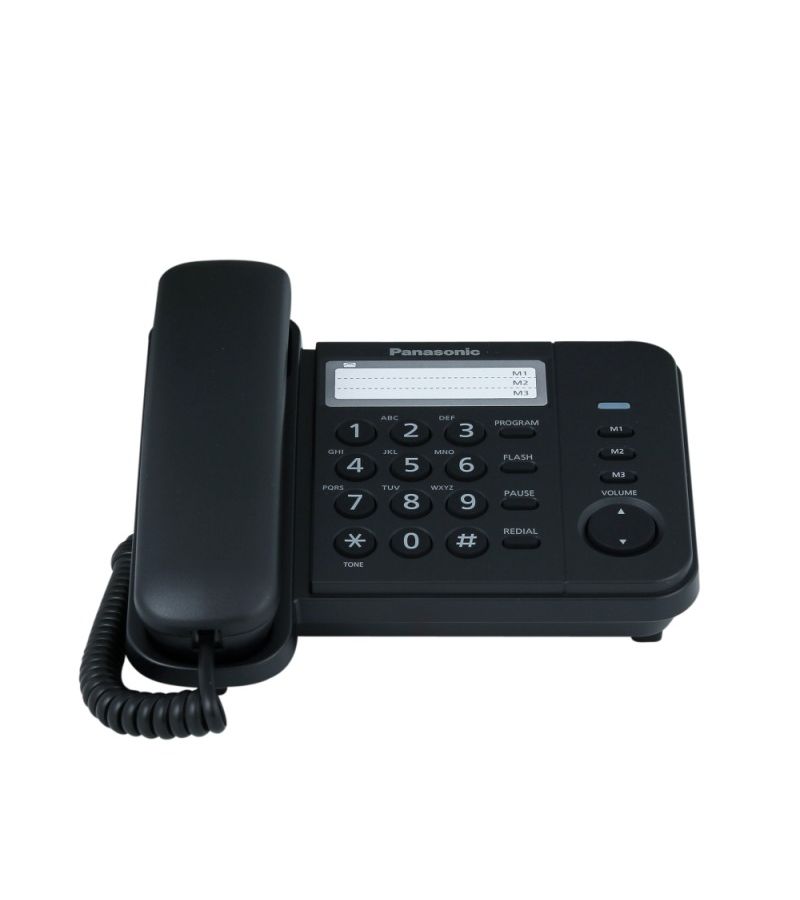 Телефон Panasonic KX-TS2352RUB (черный) комплект 5 штук телефон проводной panasonic kx ts2352rub чер kx ts2352rub