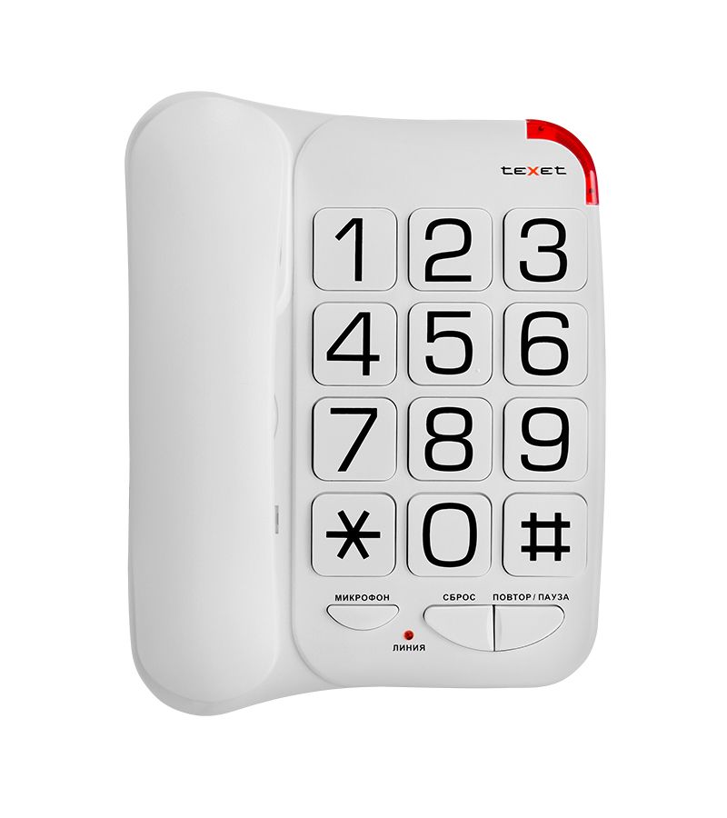 Телефон проводной teXet TX-201 White