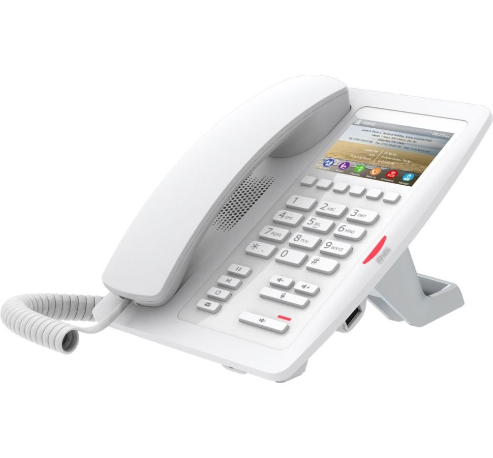Телефон IP Fanvil H5 белый (H5 WHITE) телефон ip для отелей fanvil h3 2 sip аккаунта 2x10 100 1000mbps