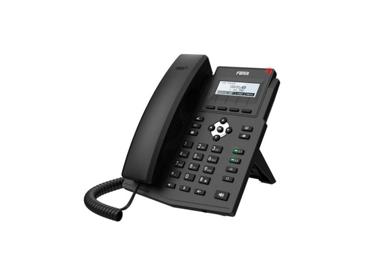 Телефон IP Fanvil X1SG черный телефон ip grandstream gxp 1628 2 линии 2 sip аккаунта 2x10 100 1000mbps lcd poe blf аналог телефона voip yealink sip t40p 3 линии blf poe без б