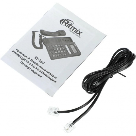 Телефон проводной Ritmix RT-550 черный - фото 14