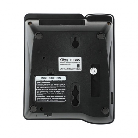 Телефон проводной Ritmix RT-550 черный - фото 3