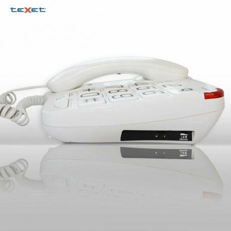 Телефон проводной TEXET TX-201 белый - фото 14