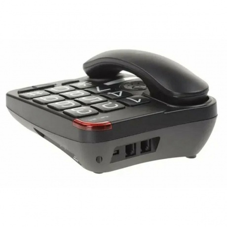 Телефон проводной teXet TX-201 черный - фото 5