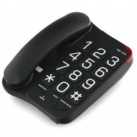 Телефон проводной teXet TX-201 черный - фото 8