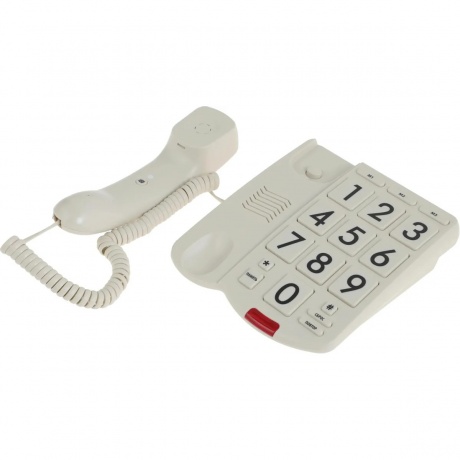Телефон проводной Ritmix RT-520 слоновая кость - фото 3