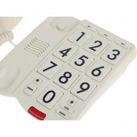 Телефон проводной Ritmix RT-520 слоновая кость - фото 4