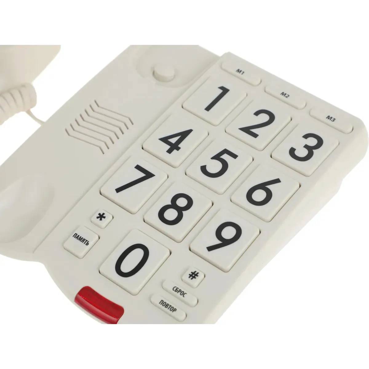 Телефон проводной Ritmix RT-520 слоновая кость - фото 4