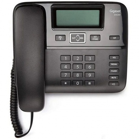 Телефон проводной Gigaset DA260 (S30054-S6532-A601) черный - фото 1