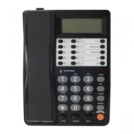 Телефон проводной Ritmix RT-495 черный - фото 1