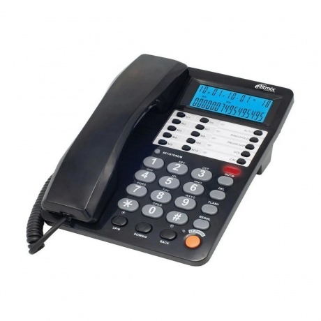 Телефон проводной Ritmix RT-495 черный - фото 3