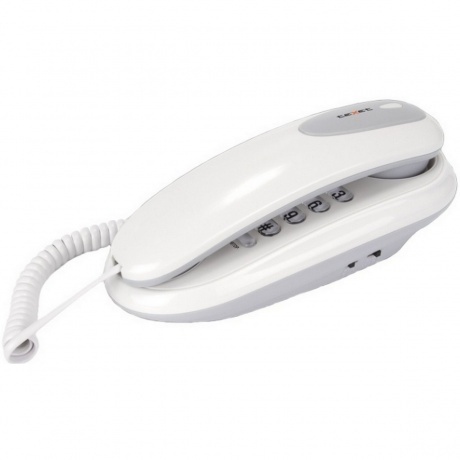 Телефон проводной teXet TX-236 светло-серый - фото 1