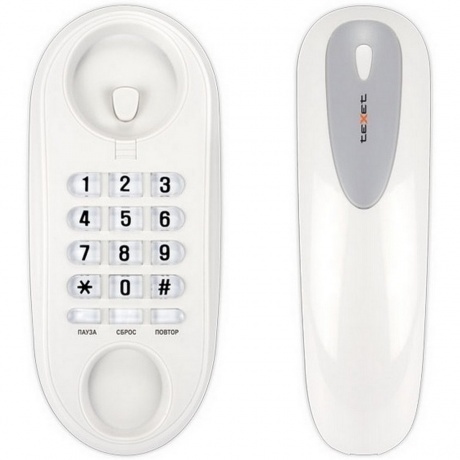 Телефон проводной teXet TX-236 светло-серый - фото 2