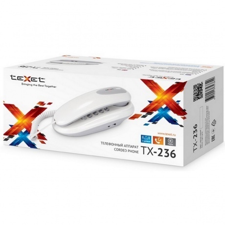 Телефон проводной teXet TX-236 светло-серый - фото 3