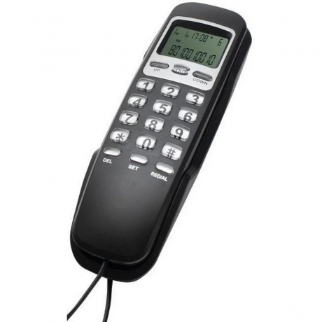 Телефон проводной Ritmix RT-010 черный - фото 2