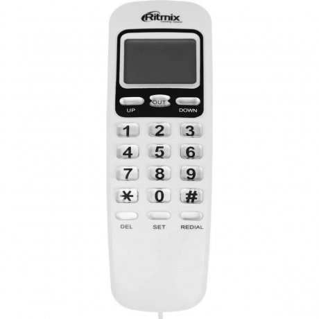 Телефон проводной Ritmix RT-010 белый - фото 5