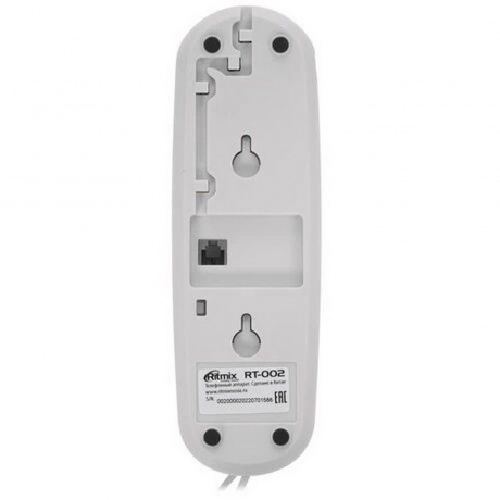 Телефон проводной Ritmix RT-002 белый - фото 5