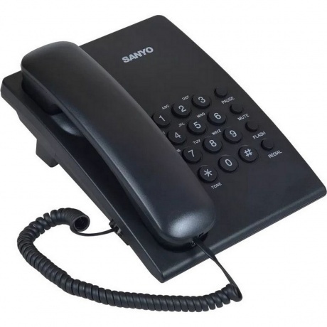 Телефон проводной SANYO RA-S204B черный - фото 3