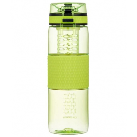 Бутылка для воды с нескользящей вставкой, колбой,сеточкой  UZSPACE   тритан, 5061, Зеленый, 700 мл - фото 2