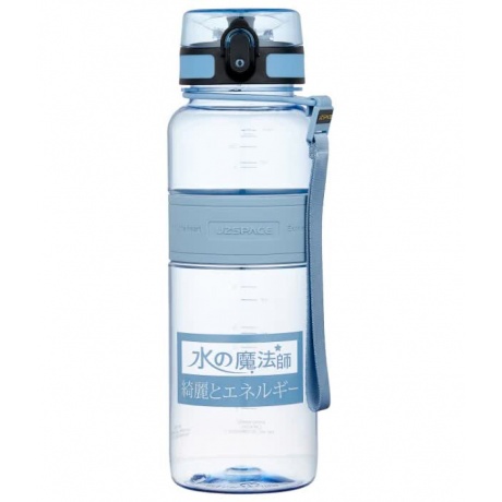 Бутылка для воды с нескользящей вставкой, мерной шкалой UZSPACE   тритан, 5031, Голубой, 1,0 л - фото 1