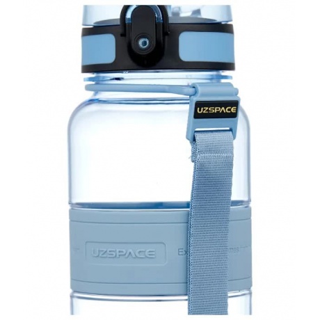 Бутылка для воды с нескользящей вставкой, мерной шкалой UZSPACE   тритан, 5031, Голубой, 1,0 л - фото 3