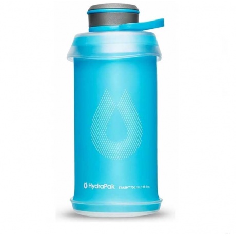 Складная мягкая бутылка для воды HydraPak Stash (0,75 литра), серая - фото 1