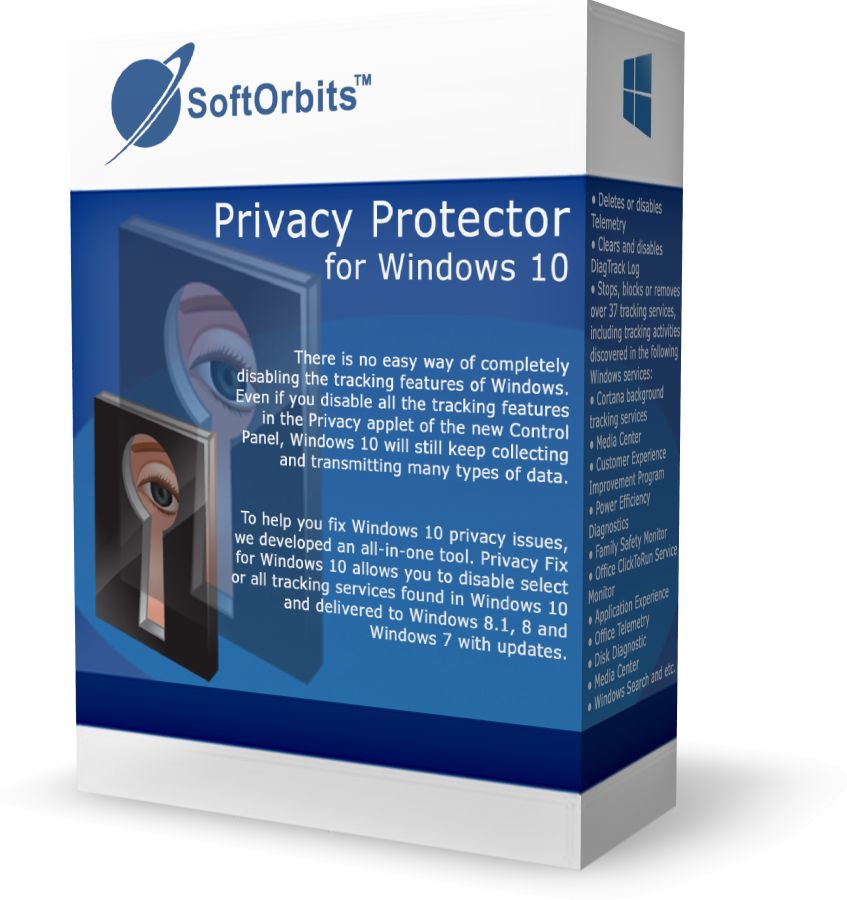 softorbits privacy protector for windows 10 отключение слежки для windows 10 [цифровая версия] Отключение слежки для Windows 10 [SO-26] (электронный ключ)