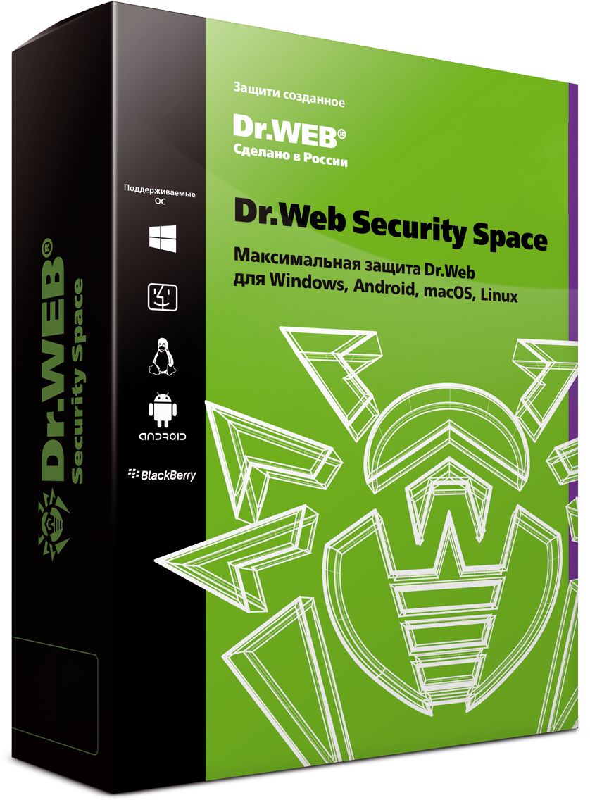 Антивирус DrWeb Security Space на 1 год на 4 ПК [LHW-BK-12M-4-A3] (электронный ключ) пульт аэромышь g20s pro для android windows linux macos