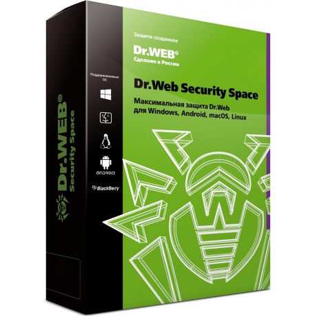 Антивирус DrWeb Security Space продление на 2 года на 1 ПК [LHW-...