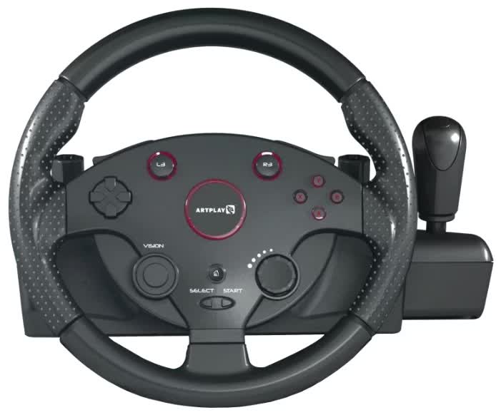 руль artplays v 1200 vibro Руль Artplays Street Racing Wheel Turbo C900 (для ПК, Xbox 360, Xbox One, PS3, PS4)