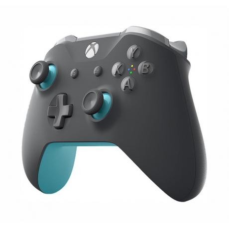 Геймпад беспроводной Microsoft Xbox One Wireless Controller Color (WL3-00106) серый/синий - фото 2