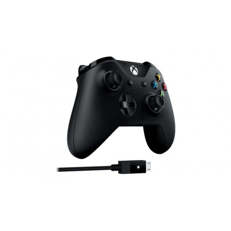 Геймпад Microsoft Xbox One + USB кабель для ПК (4N6-00002) черный - фото 1