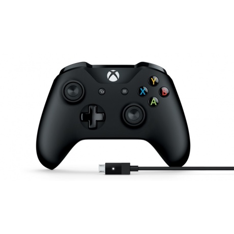 Геймпад Microsoft Xbox One + USB кабель для ПК (4N6-00002) черный - фото 3