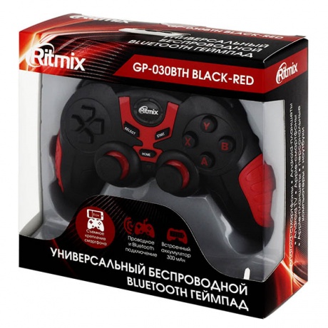 Геймпад Ritmix GP-030BTH Black+Red - фото 4