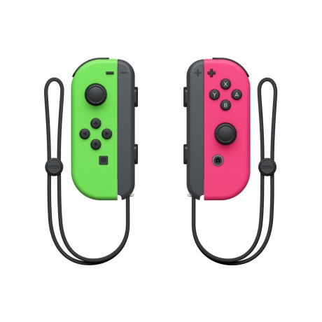 Два контроллера Joy-Con для Nintendo Switch (неоновый зеленый/неоновый розовый) - фото 2