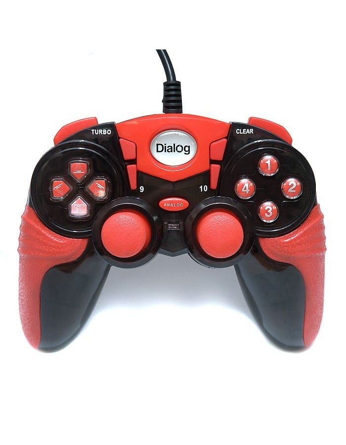 Геймпад Dialog Action GP-A15 Black-Red комплект кнопок l1 r1 l2 r2 кнопка d pad для управления джойстиком сменные колпачки для контроллера ps5 v1 1 0 геймпад